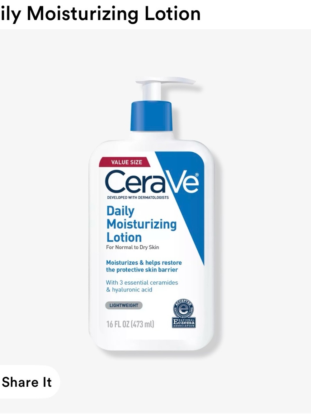 CeraVe Daily Moisturizing Lotion - Blue/White